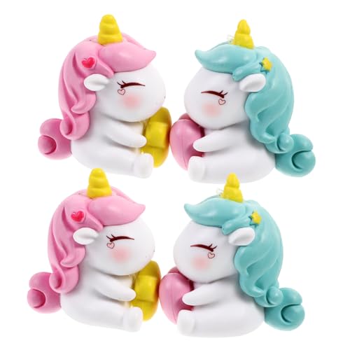 KOMBIUDA 4stücke Miniatur Einhorn Figuren Resin Süße Dekoration Für Kuchen Und Puppenhäuser Vielseitige Ornamente Für Kindergeburtstage Und Kreative -projekte KOMBIUDA 4stücke Miniatur Einhorn Figuren Resin Süße Dekoration Für Kuchen Und Puppenhäuser Vielseitige Ornamente Für Kindergeburtstage Und Kreative -projekte von KOMBIUDA