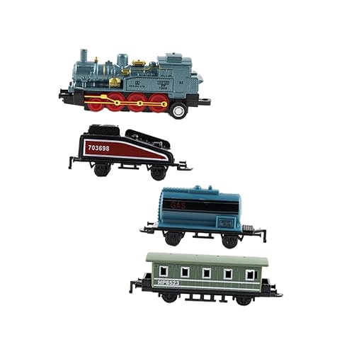 KOMBIUDA 4 Stück Eisenbahnspielzeug Dampfzug Spielzeug Geburtstagsgeschenke für Kinder kindergeschenke Kinder Geschenke Spielzeuge Spielzeug zum Zurückziehen einstellen Modell von KOMBIUDA