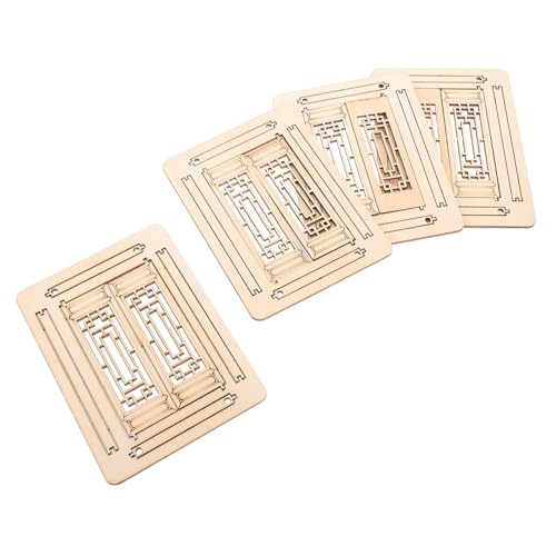 KOMBIUDA 4 Stück Fenstergebäudemodell mini Garten Modellbau Holz Tischdecken für den Außenbereich Dekorationsfenster Fensterrahmenmodell Miniatur-Fensterrahmen hölzern Light Brown KOMBIUDA 4 Stück Fenstergebäudemodell mini Garten Modellbau Holz Tischdecken für den Außenbereich Dekorationsfenster Fensterrahmenmodell Miniatur-Fensterrahmen hölzern Light Brown von KOMBIUDA