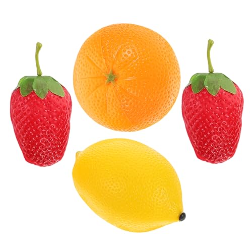KOMBIUDA 4 Stück Fruchtmaracas Musikinstrumente für Musikinstrumentenspielzeug für Musikalisches Maracas-Schlaginstrument handgehaltener Percussion-Shaker Kinderspielzeug Abs von KOMBIUDA