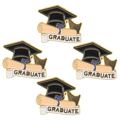 KOMBIUDA 4 Stück Graduierungsbrosche Abschlussnadeln Abschluss ihr Abschlussdenkmal abschlussgeschenk zur Graduierung Anstecknadeln für Kleidung Abschlussabzeichen Legierung Black KOMBIUDA 4 Stück Graduierungsbrosche Abschlussnadeln Abschluss ihr Abschlussdenkmal abschlussgeschenk zur Graduierung Anstecknadeln für Kleidung Abschlussabzeichen Legierung Black von KOMBIUDA