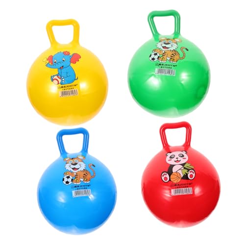 KOMBIUDA 4 Stück Gymnastikball, springender Ball für Kinder, Springball, Springball, Springball, aufblasbar, Eltern-Kind, elastischer Griff von KOMBIUDA