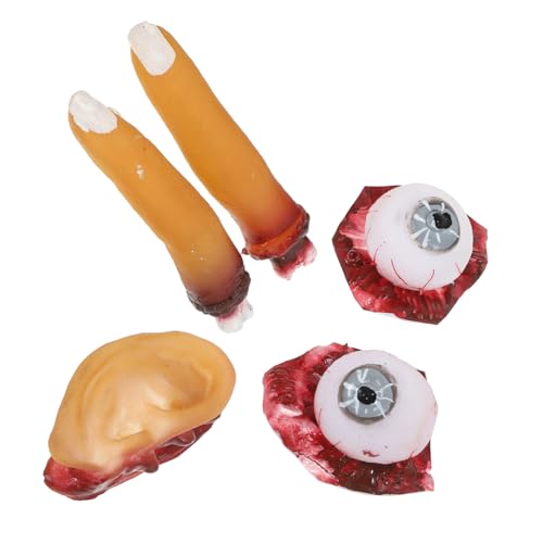 KOMBIUDA 4 Stück Halloween -Simulation schneidet Ihre Augen Zombie Halloween-Finger blutig drinnen Ohren Halloween Horror Halloween grusel Dekorationen Halloween Halloween-Augapfel Plastik von KOMBIUDA