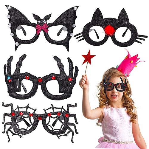 KOMBIUDA 4 Stück Halloween-brille Partybrille Kostüm Erwachsene Lustige Brille Neon Geformt Gefälscht Halloween-fotografie-requisiten Dekoration Halloween-foto-requisitenbrille Rave Plastik KOMBIUDA 4 Stück Halloween-brille Partybrille Kostüm Erwachsene Lustige Brille Neon Geformt Gefälscht Halloween-fotografie-requisiten Dekoration Halloween-foto-requisitenbrille Rave Plastik von KOMBIUDA