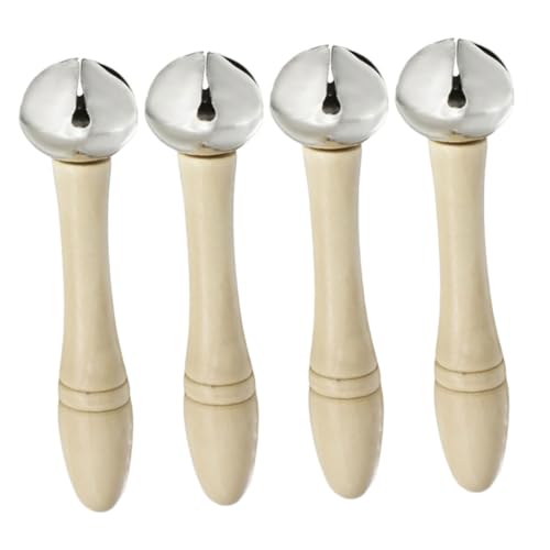 KOMBIUDA 4 Stück Handglocken Musikinstrument mit Holzgriff für Party und Kompakte für Geburtstagsfeiern und Aufführungen KOMBIUDA 4 Stück Handglocken Musikinstrument mit Holzgriff für Party und Kompakte für Geburtstagsfeiern und Aufführungen von KOMBIUDA