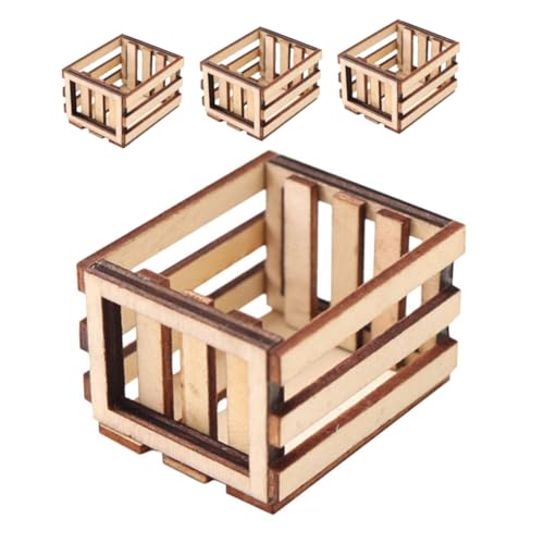 KOMBIUDA 4 Stück Holz Milchkiste für Puppenhäuser Mini Speicherboxen für Fantasievolles Spiel zur Organisation Kleiner Spielzeuge für Märchengärten und Mikrolandschaften KOMBIUDA 4 Stück Holz Milchkiste für Puppenhäuser Mini Speicherboxen für Fantasievolles Spiel zur Organisation Kleiner Spielzeuge für Märchengärten und Mikrolandschaften von KOMBIUDA