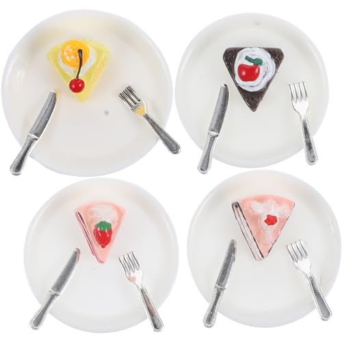 KOMBIUDA 4 Stück Mini Kuchenteller Mini Mini Lebensmittel Spielzeughaus Dekorative Fake Food Requisite Mini Küchenzubehör Dekorative Mini Kuchen Miniatur Rollenspiel Kuchen KOMBIUDA 4 Stück Mini Kuchenteller Mini Mini Lebensmittel Spielzeughaus Dekorative Fake Food Requisite Mini Küchenzubehör Dekorative Mini Kuchen Miniatur Rollenspiel Kuchen von KOMBIUDA