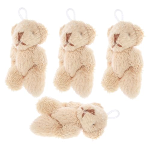 KOMBIUDA 4stücke Mini Plüschbär Süße Cartoon Bären Deko Für Schlüsselanhänger Taschen Und Hochwertige Weiche Stoffbären Für Projekte Und von KOMBIUDA