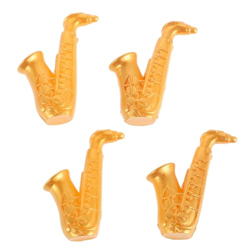KOMBIUDA 4-teiliges Mini-Saxophon-kinderspielzeug Für Das Puppenhaus Miniatur-saxophonmodell Realistische Mini-Instrumente Dekoratives Musikspielzeug Für Kinder von KOMBIUDA
