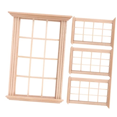 KOMBIUDA 4 Stück Modell Fensterrahmen für kinderspielzeug kinderknallzeug Children Toys Miniatur Spielspielzeug vorgeben Kleinkindspielzeug hölzern KOMBIUDA 4 Stück Modell Fensterrahmen für kinderspielzeug kinderknallzeug Children Toys Miniatur Spielspielzeug vorgeben Kleinkindspielzeug hölzern von KOMBIUDA