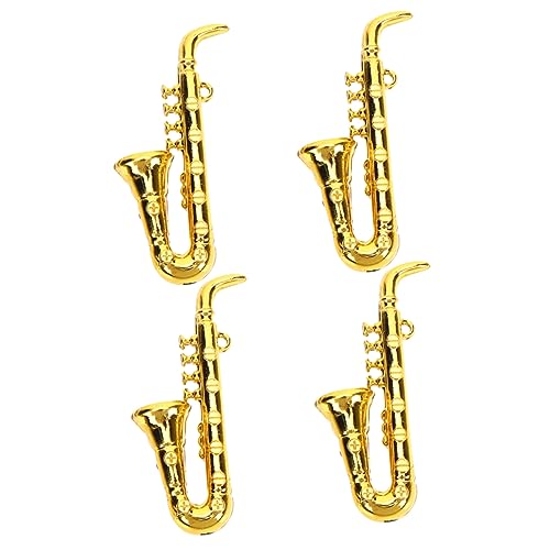 KOMBIUDA 4 Stück Musical Modell Eines Saxophon-miniaturinstruments Miniatur-musikinstrumente Finger Miniaturen Winzig Mini-musikinstrumente Mini-Instrumente Golden Plastik KOMBIUDA 4 Stück Musical Modell Eines Saxophon-miniaturinstruments Miniatur-musikinstrumente Finger Miniaturen Winzig Mini-musikinstrumente Mini-Instrumente Golden Plastik von KOMBIUDA