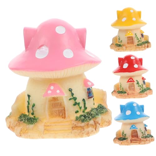KOMBIUDA 4 Stück Süßes Pilzhaus Kleines Pilzdeko Schreibtisch Pilzhaus-Ornament Zum Basteln KOMBIUDA 4 Stück Süßes Pilzhaus Kleines Pilzdeko Schreibtisch Pilzhaus-Ornament Zum Basteln von KOMBIUDA