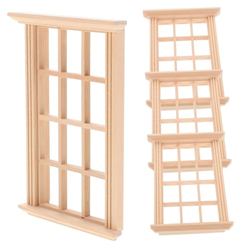 KOMBIUDA 4 Stück Puppenhaus-Modell Miniatur-Zubehör Fenster Zubehör Mini-Fensterrahmen Mini-Dekoration Mini-Fenstermodell Miniatur-Puppenhaus-Möbelfenster Miniatur-Handwerk hölzern KOMBIUDA 4 Stück Puppenhaus-Modell Miniatur-Zubehör Fenster Zubehör Mini-Fensterrahmen Mini-Dekoration Mini-Fenstermodell Miniatur-Puppenhaus-Möbelfenster Miniatur-Handwerk hölzern von KOMBIUDA