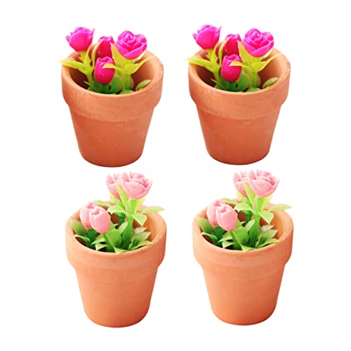 KOMBIUDA 4 Stück Miniatur Rosenblüten Spielzeug Topfpflanzen Puppenhaus Zubehör Für Garten KOMBIUDA 4 Stück Miniatur Rosenblüten Spielzeug Topfpflanzen Puppenhaus Zubehör Für Garten von KOMBIUDA