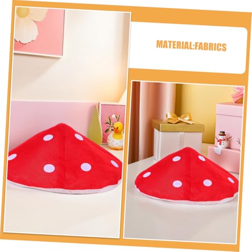 KOMBIUDA 4 Stück Roter Pilzhut mit Weißen Punkten Leichter Innendurchmesser Vielseitiges Accessoire für Cosplay Party Bühnenauftritte Langlebige Farben Bequem und Charmant von KOMBIUDA
