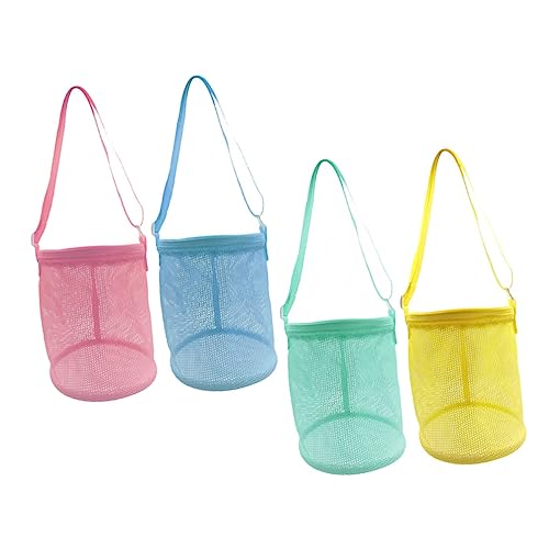 KOMBIUDA Strandnetztaschen Für Kinder Leicht Zugänglich Platzsparend Zusammenfaltbar Zum Aufbewahren Von Spielzeug Und Muscheln Am Strand von KOMBIUDA