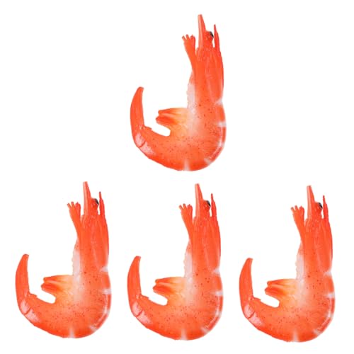 KOMBIUDA 4 Stück Simulationsgarnelenmodell Künstliches Garnelenmodell Garnelen-Ornament Frühpädagogisches Kinderspielzeug Tierdekor Aus Kunststoff Lustiges Garnelenmodell PVC Rot KOMBIUDA 4 Stück Simulationsgarnelenmodell Künstliches Garnelenmodell Garnelen-Ornament Frühpädagogisches Kinderspielzeug Tierdekor Aus Kunststoff Lustiges Garnelenmodell PVC Rot von KOMBIUDA