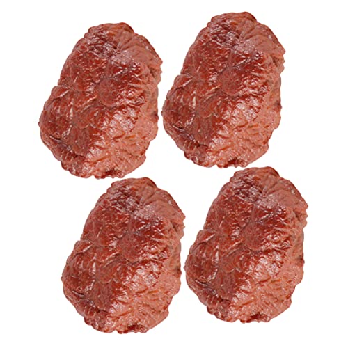 KOMBIUDA 4 Stück Simulierte Rindernuggets künstlicher Rindfleischblock aussehendes falsches Fleisch Fleischmodell Spielzeugfleisch Kunstfleisch Festivaldekoration Küchendekoration PVC KOMBIUDA 4 Stück Simulierte Rindernuggets künstlicher Rindfleischblock aussehendes falsches Fleisch Fleischmodell Spielzeugfleisch Kunstfleisch Festivaldekoration Küchendekoration PVC von KOMBIUDA