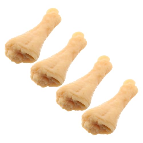 KOMBIUDA 4 Stück Simuliertes Hühnerbeinmodell Lebensmittel Präsentation Realistische Dekoartikel Hähnchenkeulen Modell Hähnchen Modell Deko Simulationsfleisch Hühnerspielzeug für PVC von KOMBIUDA