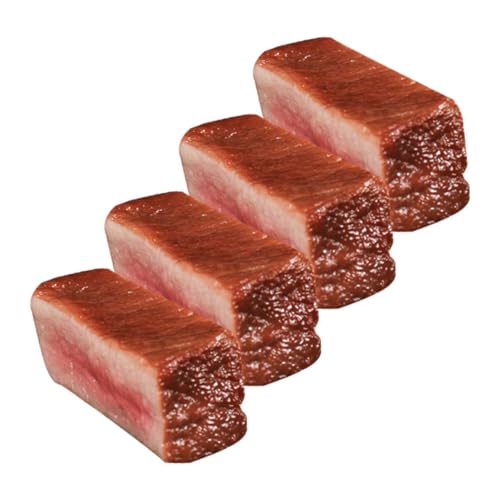 KOMBIUDA 4stücke Steak-Simulation Künstliches Lebensechtes -dekorationsmodell Für Küche Und Restaurant Für Fotografie Lehrmittel Tischdekoration von KOMBIUDA