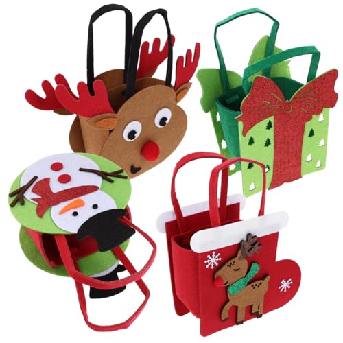 KOMBIUDA 4-teilige Weihnachtsgeschenktüten Aus Filz Kleine Geschenktüten Für Weihnachtsgeschenke Aufbewahrungstüten Mit Weihnachtsmotiv KOMBIUDA 4-teilige Weihnachtsgeschenktüten Aus Filz Kleine Geschenktüten Für Weihnachtsgeschenke Aufbewahrungstüten Mit Weihnachtsmotiv von KOMBIUDA
