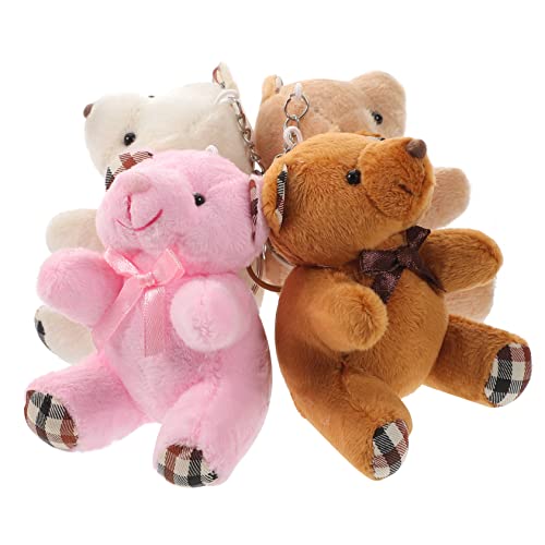 KOMBIUDA 4 Stück Teddybär-Anhänger Reisespielzeug Babypuppe Stofftier Schlüsselanhänger Plüschbär Schlüsselanhänger Ästhetischer Schlüsselbund Schlüsselanhänger süß KOMBIUDA 4 Stück Teddybär-Anhänger Reisespielzeug Babypuppe Stofftier Schlüsselanhänger Plüschbär Schlüsselanhänger Ästhetischer Schlüsselbund Schlüsselanhänger süß von KOMBIUDA