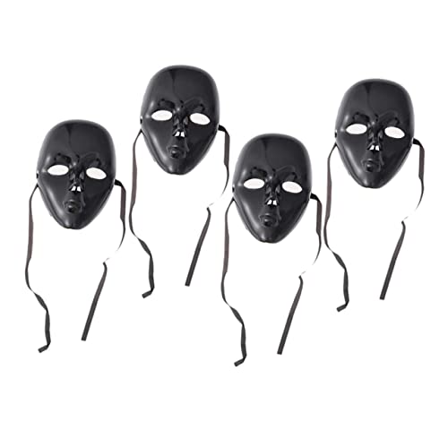 KOMBIUDA 4 Stück Teiliges Halloween Masken Venezianische Leichte Kunststoffmasken Dekorativ für Kostüm und Cosplay Partys Geeignet für Karneval Maskenbälle Bühnenauftritte Schwarz KOMBIUDA 4 Stück Teiliges Halloween Masken Venezianische Leichte Kunststoffmasken Dekorativ für Kostüm und Cosplay Partys Geeignet für Karneval Maskenbälle Bühnenauftritte Schwarz von KOMBIUDA