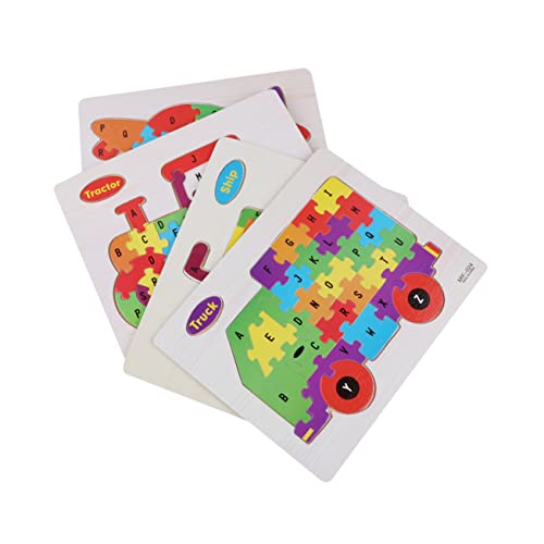 KOMBIUDA 4 Stück Teiliges Holz Alphabet Puzzle mit Bunten Buchstaben Mechanische Muster Glatte Oberfläche Umweltfreundliche Farben Lernspielzeug für Kleinkinder und Vorschulkinder zur KOMBIUDA 4 Stück Teiliges Holz Alphabet Puzzle mit Bunten Buchstaben Mechanische Muster Glatte Oberfläche Umweltfreundliche Farben Lernspielzeug für Kleinkinder und Vorschulkinder zur von KOMBIUDA
