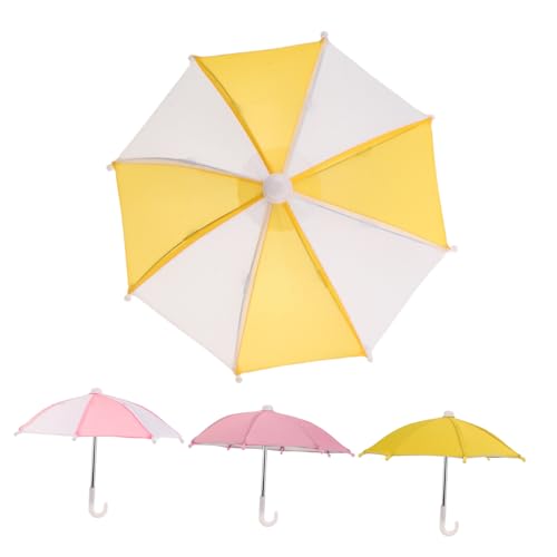 KOMBIUDA 4 Stück Teiliges Kleine Puppen Regenschirme Sonnenschirme Puppenzubehör für Mädchenpuppen Sommer Deko Fotorequisiten Leicht und Robust von KOMBIUDA