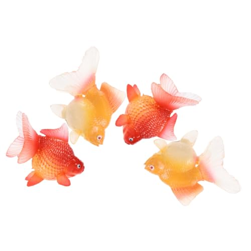 KOMBIUDA 4 Stück Teiliges Koi Fisch Ornament Realistische Schwimmende Kunstgoldfische aus Sicherem Kunststoff Vielseitige Aquarium und Teichdeko Kindgerechte Lehrreiche Fischfiguren für von KOMBIUDA