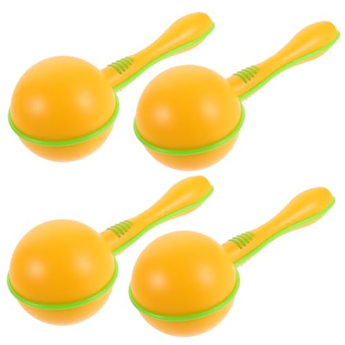 KOMBIUDA 4 Stück Teiliges Maracas aus -freiem Kunststoff Ergonomisch Leicht und Sicher Bunte Rasseln als Musikalisches Lernspielzeug für Kleinkinder als Geschenk und Weihnachtsstrumpf von KOMBIUDA