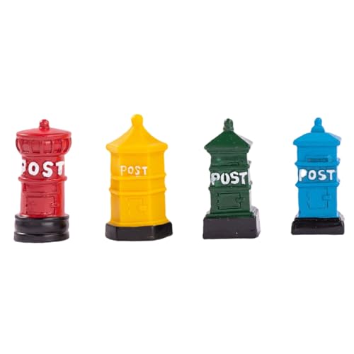 KOMBIUDA 4 Stück Teiliges Mini Briefkasten Resin Puppenhaus Zubehör Vintage Stil Bunte Miniatur Postfächer für Puppenhaus Dekoration Outdoor Briefkasten Szenen Geschenkidee KOMBIUDA 4 Stück Teiliges Mini Briefkasten Resin Puppenhaus Zubehör Vintage Stil Bunte Miniatur Postfächer für Puppenhaus Dekoration Outdoor Briefkasten Szenen Geschenkidee von KOMBIUDA
