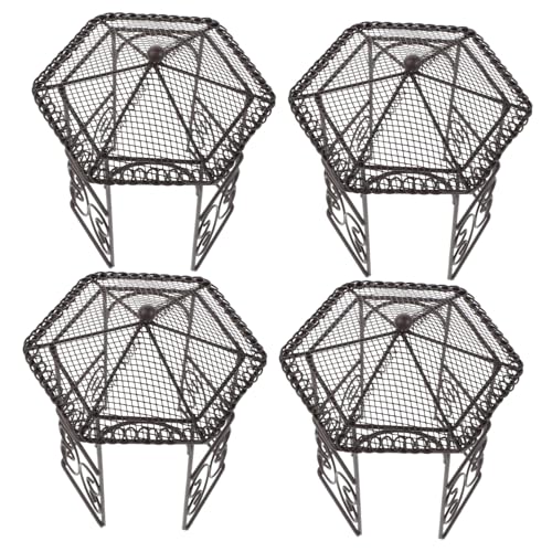 KOMBIUDA 4 Stück Teiliges Miniatur-eisenpavillon Puppenhaus Realistische Micro-landschaftsdekoration Langlebig Kompakt für Feengarten und Puppenhaus-möbel KOMBIUDA 4 Stück Teiliges Miniatur-eisenpavillon Puppenhaus Realistische Micro-landschaftsdekoration Langlebig Kompakt für Feengarten und Puppenhaus-möbel von KOMBIUDA