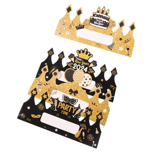 KOMBIUDA 4 Stück Teiliges Year Party Leichte Papierhüte Year's Eve Partydeko Partyzubehör Fotorequisiten für Erwachsene von KOMBIUDA