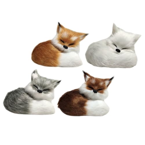 KOMBIUDA 4 Stück simulierter Fuchs bürodeko büro Dekoration Simulations-Plüschspielzeug Plush Toy simuliertes Tiermodell plushbit Plüschpuppe Simulation Fuchs Nachahmung Fuchsmodell KOMBIUDA 4 Stück simulierter Fuchs bürodeko büro Dekoration Simulations-Plüschspielzeug Plush Toy simuliertes Tiermodell plushbit Plüschpuppe Simulation Fuchs Nachahmung Fuchsmodell von KOMBIUDA