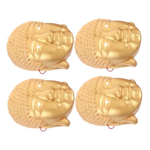 KOMBIUDA 4 Stücke Buddha Gesichtsmaske Cosplay Maske für Halloween Kostüm Party Karneval Theatervorstellungen Buddhismus Verkleidung von KOMBIUDA