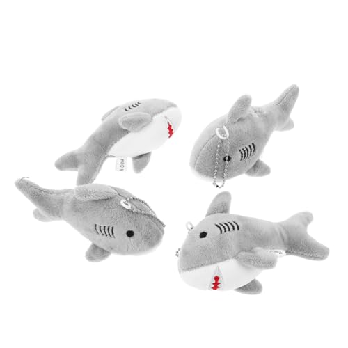 KOMBIUDA 4 Stücke Cartoon Shark Puppe Tier-Geldbörsen-Anhänger Animal Schlüsselbund Parteigunst Mini Stofftierpuppe ausgestopfter Tierzauber Plüsch Handtaschenanhänger Metall Grau KOMBIUDA 4 Stücke Cartoon Shark Puppe Tier-Geldbörsen-Anhänger Animal Schlüsselbund Parteigunst Mini Stofftierpuppe ausgestopfter Tierzauber Plüsch Handtaschenanhänger Metall Grau von KOMBIUDA