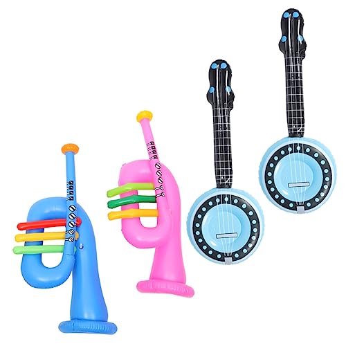 KOMBIUDA 4 Stück Aufblasbare Musikinstrumente PVC Trompete Spielzeug Aufblasbare Instrumente Satz Für Partygeschenke KOMBIUDA 4 Stück Aufblasbare Musikinstrumente PVC Trompete Spielzeug Aufblasbare Instrumente Satz Für Partygeschenke von KOMBIUDA