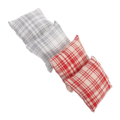 KOMBIUDA 4 Stücke Teiliges Mini-Kissen für Puppenhaus Baumwolle Realistische Mini Sofakissen Waschbar Dekorative Puppenhaus Wohnzimmereinrichtung für Kreative KOMBIUDA 4 Stücke Teiliges Mini-Kissen für Puppenhaus Baumwolle Realistische Mini Sofakissen Waschbar Dekorative Puppenhaus Wohnzimmereinrichtung für Kreative von KOMBIUDA