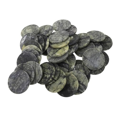KOMBIUDA 40 Stück Natürliche Flache Steine für Skipping Stones Fördert Hand Augen Koordination und bei Outdoor Aktivitäten und Familienfeiern von KOMBIUDA