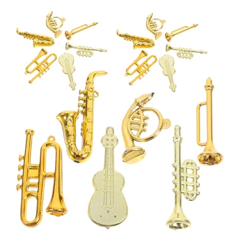 KOMBIUDA 48 STK Miniaturmodell Eines Musikinstruments Girlande Instrumentendekor Nachbildung Eines Mini-musikinstruments Violine-Instrument-Figur Realistisches Saxophonmodell Plastik Golden KOMBIUDA 48 STK Miniaturmodell Eines Musikinstruments Girlande Instrumentendekor Nachbildung Eines Mini-musikinstruments Violine-Instrument-Figur Realistisches Saxophonmodell Plastik Golden von KOMBIUDA