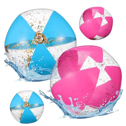 KOMBIUDA 4Stücke Aufblasbare Glitzer Wasserbälle Tragbares für Strandpartys Poolspiele und Outdoor Aktivitäten KOMBIUDA 4Stücke Aufblasbare Glitzer Wasserbälle Tragbares für Strandpartys Poolspiele und Outdoor Aktivitäten von KOMBIUDA