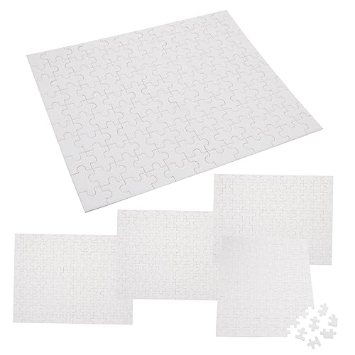 KOMBIUDA 5 Satz Leeres Sublimationspuzzle Wärmeübertragungs-rohling-Puzzle Bastelpuzzle Übertragen Sublimationsrätsel Leere Puzzles Für Sublimation Kognitives Weiß Holz von KOMBIUDA