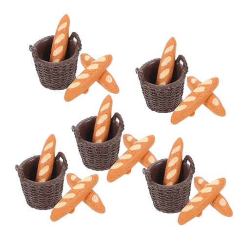 KOMBIUDA 5 Satz Teiliges Miniatur Lebensnahes Französisches Baguette Handgefertigt Mini Dollhouse Food Dekoration für Puppenhaus Küche Bastelprojekte und Fotografie KOMBIUDA 5 Satz Teiliges Miniatur Lebensnahes Französisches Baguette Handgefertigt Mini Dollhouse Food Dekoration für Puppenhaus Küche Bastelprojekte und Fotografie von KOMBIUDA