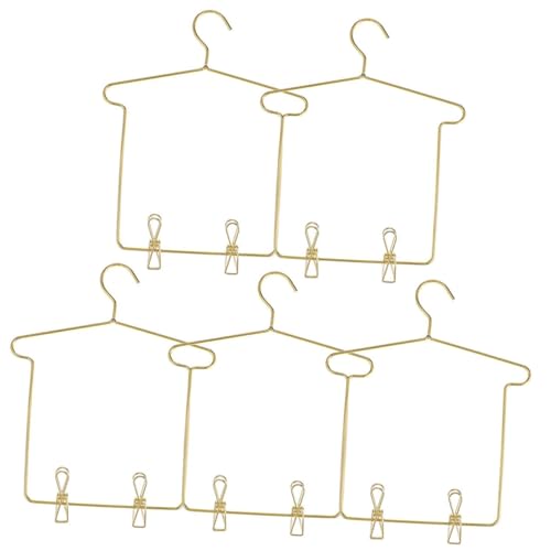 KOMBIUDA 5 Sätze Mini-kleiderbügel Für Puppen Kleine Röcke Hosenbügel Mit Clips Kleidungszubehör Für Puppenkostüme Kleiderkleider Outfits Goldfarben KOMBIUDA 5 Sätze Mini-kleiderbügel Für Puppen Kleine Röcke Hosenbügel Mit Clips Kleidungszubehör Für Puppenkostüme Kleiderkleider Outfits Goldfarben von KOMBIUDA