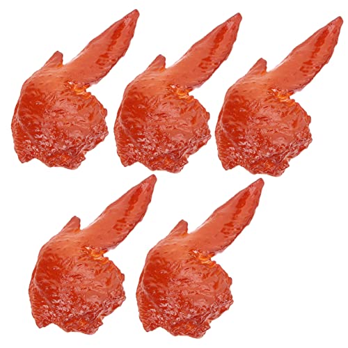 KOMBIUDA 5 Stück Hühnerflügel-Modell realistisches Hühnerflügelmodell gefälschte Essensfoto-Requisiten gefälschtes Essen gefälschte Hühnerflügel simuliertes Essen Faux Food Harz KOMBIUDA 5 Stück Hühnerflügel-Modell realistisches Hühnerflügelmodell gefälschte Essensfoto-Requisiten gefälschtes Essen gefälschte Hühnerflügel simuliertes Essen Faux Food Harz von KOMBIUDA