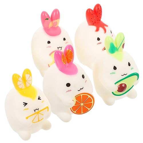 KOMBIUDA 5 Stück Kaninchen-fingerpuppe Flexible Puppen Hasenpuppen Bade Fingerpuppen Party-handpuppe Interaktives Für Fingerpuppen in Hasenform Weiches Gummi von KOMBIUDA