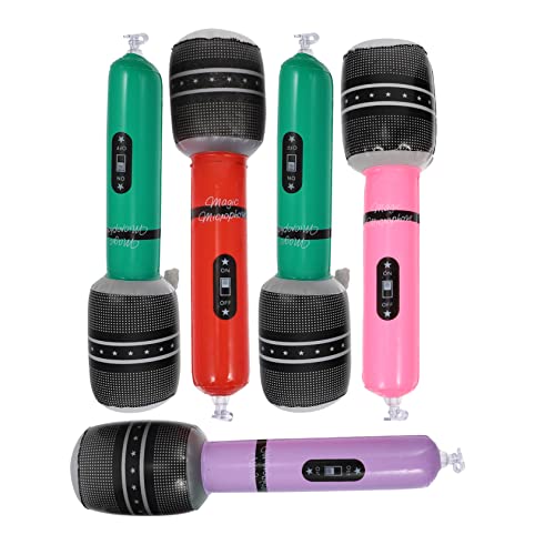KOMBIUDA 5 Stück Kindermikrofon Spielzeugmikrofone Mikrofon Partygeschenk Mikrofon Spielmikrofone Kinderspielzeug Mikrofone Gefälschtes Aufblasbares Mikrofon Zufällige Farbe von KOMBIUDA