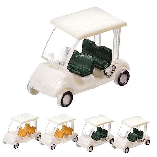 KOMBIUDA 5 Stück Mikro Landschafts Sandtisch Modell DIY Herstellung Von Golfwagen Golfausrüstung Golfspielzeug Kleines Golfwagen Fahrzeugmodell Golfbälle Flexibler Stativclip von KOMBIUDA