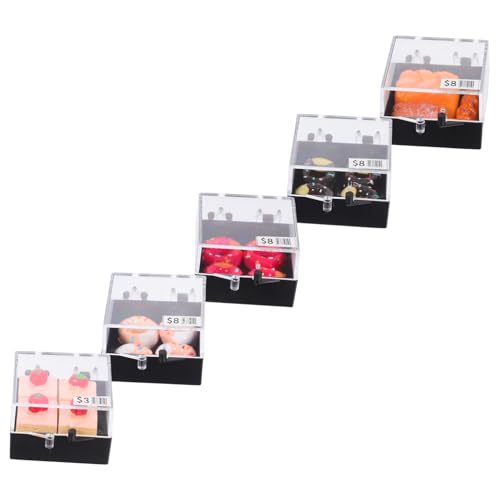KOMBIUDA 5 Stück Mini Kuchenmodell Puppenhaus Miniatur Lebensmittel Mini Lebensmittelfiguren Miniatur Lebensmittel Puppenhaus Zubehör Lebensmittelmodell Aus Harz von KOMBIUDA